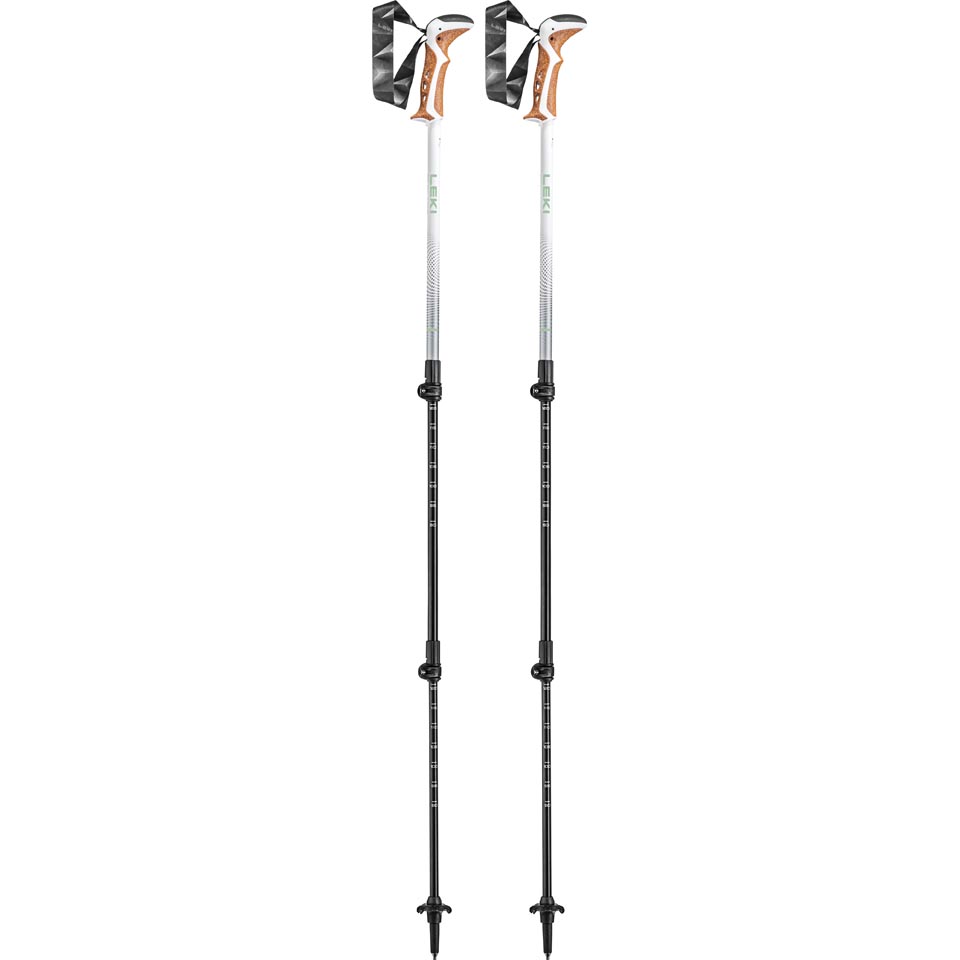 After adjusting for height, how do you lock the poles?